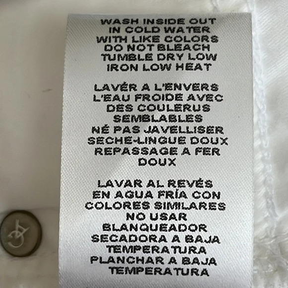 Good American Good 90's High Waisted Distressed Denim Shorts in White - Size 20 - Picture 8 of 9